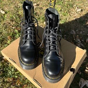 Dr. Martens Platform Black Lace-Up Boots with original box